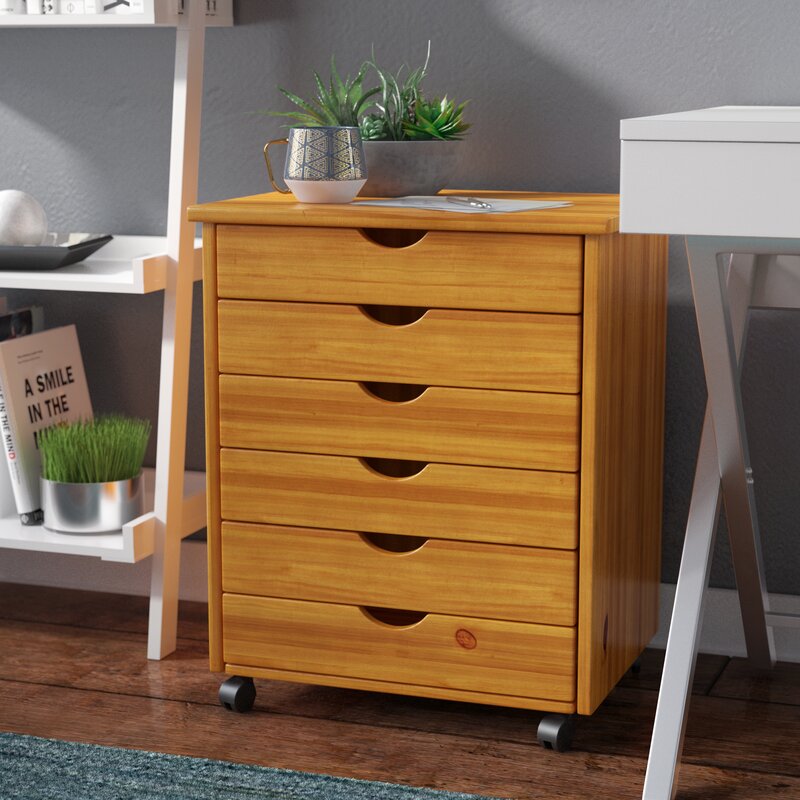 Rebrilliant Pitts 6 Drawer Rolling Storage Chest And Reviews Wayfair